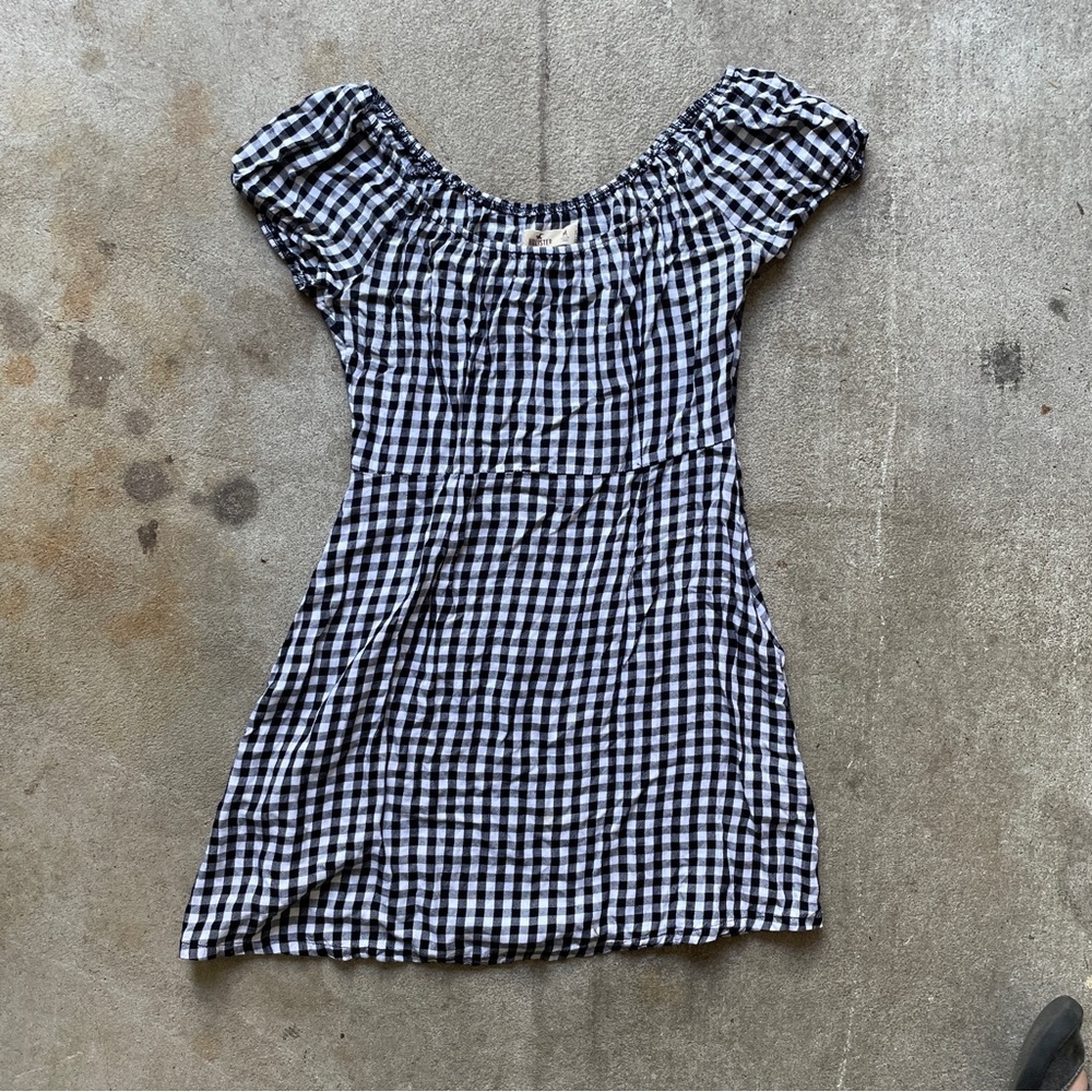 Hollister Sz Medium Checkered Tumblr Skater Dress